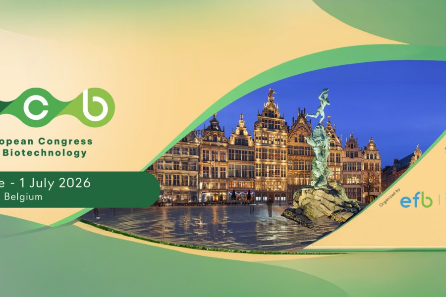 Het European Congress on Biotechnology (ECB2026) vindt plaats in de bruisende stad Antwerpen. Het overkoepelende thema van deze editie van het congres is “Shaping tomorrow: Biotechnology for Health, Food, Energy, Environment” - vraagstukken van mondiaal belang die samenwerking vereisen tussen het bedrijfsleven, de academische wereld, onderzoeksinstellingen en nationale overheden.